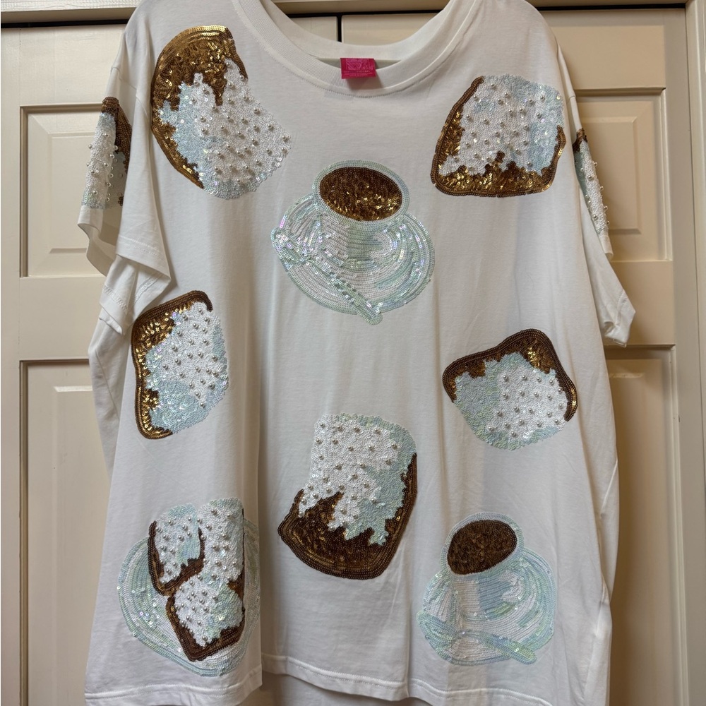 Queen of Sparkles Beignets & Coffee T-Shirt